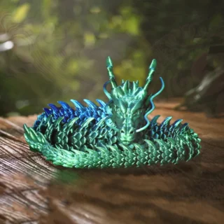 3D Printed Dragon Figures Decor Toy Multi-Jointed Movable Hand-held Articulated Dragon Toy for Home