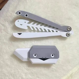 3D Printing Gravity Knife Cub Jumping Small turtle Knife Mini Model Pendant Push Card Decompression