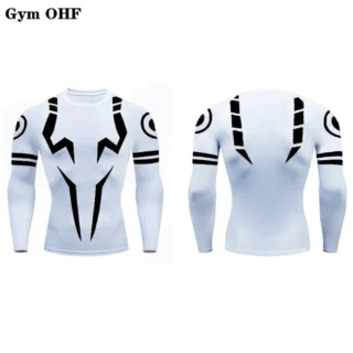 Anime Jujutsu Kaisen 3D Print Compression Shirts For Men Gym Running Workout Fitness Undershirt