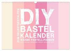 DIY Bastel-Kalender -Warme Pastell Farben- Zum Selbstgestalten (Wandkalender 2025 DIN A3 quer), CALVENDO Monatskalender