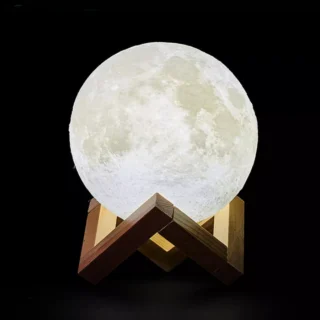 Dropship 3D Print Rechargeable Moon Lamp LED Night Light Creative Touch Switch Moon Light For