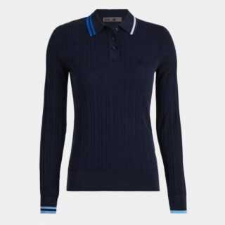 G/FORE cotton-blend ribbed Polo Damen | twilight M