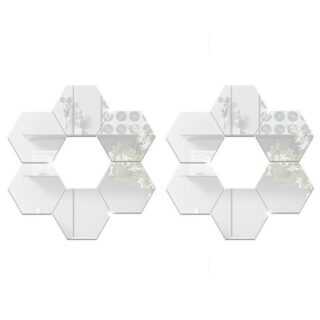 Henreal 3D-Wandtattoo 12 Stück 3D Spiegelfliesen Wandaufkleber DIY