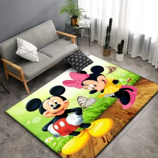 Mickey Rugs Fashion 3D Printing Anime Carpets Cartoon Living Room Bedroom Large Area Soft Carpet