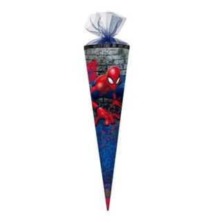 Nestler Schultüte Marvel SPIDERMAN "MAUER", Zuckertüte 85cm (zum Schulanfang / Einschulung)