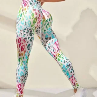 New 3D Print Tie Dye Sports Pants Women Seamless Leggings High Waist Fitness Push Up Leggings Gym