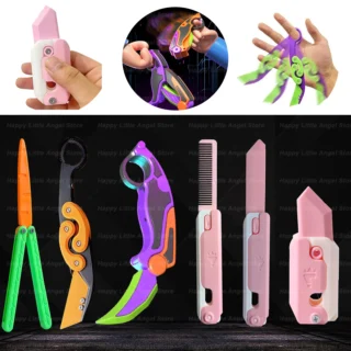 New 3D Printing Plastic Butterfly Claw Knife Carrot Gravitys Knife Decompression Toy Children