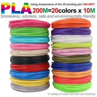 PLA filament diameter 1.75mm color 3D printing material for 3D pen 10/20/30 colors 100M 150M 200M