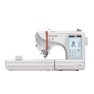 POOLIN Computerized Embroidery Machine For Beginner Homeuse Fully Automatic 7'' Large LCD