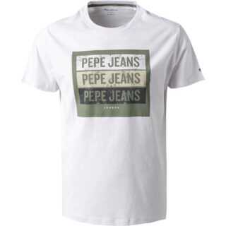 Pepe Jeans Herren T-Shirt weiß Baumwolle