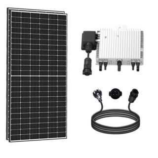 SOLAR-HOOK etm Solaranlage 720W Balkonkraftwerk Set mit Solarmodul, 800W Deye WIFI Mikro-Wechselrichter inkl. 10m Schuko-Kabel