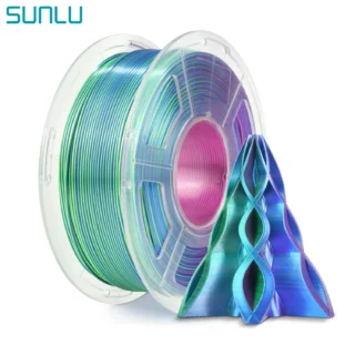 SUNLU Silk Pla Plus 3D Printer Filament 1.75mm ±0.02MM Pla+ Rabinbow Dual/Triple Colors Filaments