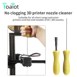 Toaiot No Clogging 3D Printing Cleaning Tool Unclogging Tubes Extruders Use for M7 M8 Nozzles