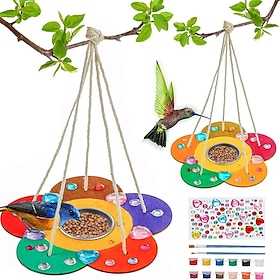 Vogelhäuschen für draußen für Kinder, DIY-Futterhäuschen aus Holz mit Graffiti-Motiv, Spielzeug-Set für draußen, geeignet für Jungen und Mädchen